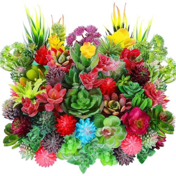 50 Pcs Bulk Mini Artificial Succulents Plants Assorted Unpotted Realistic Plants - Picture 1 of 6